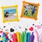 CraftySticks Colored Wood Craft Sticks 4.5 Inch, Red Orange Yellow Green Blue Purple White Black Pink Brown Popsicle Sticks